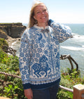 Wild Blue Horses Sweater