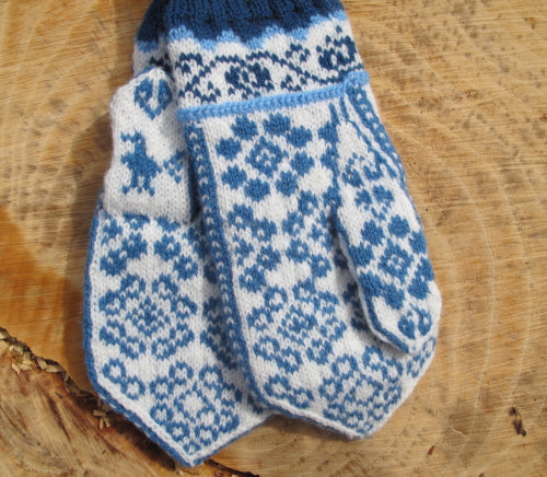 Wild Blue Horses Mittens