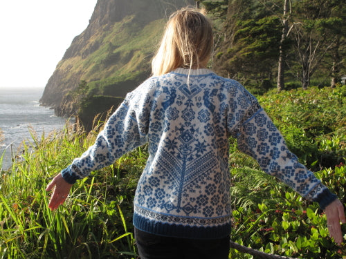 Wild Blue Horses Sweater