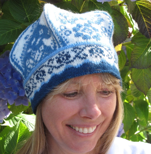 Wild Blue Horses Hat